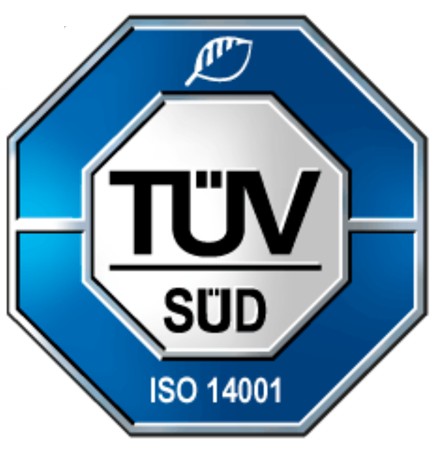 View certificate TÜV SÜD — ISO 14001 certified